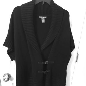 Black knit Sweater with buckles